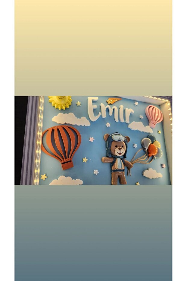 Bebek Ledli Kapı Süsü Kişiye Özel Mdf Pano - 2