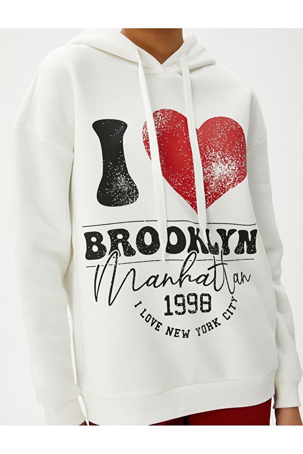 Kadın Kapüşonlu Oversize Sweat - 4