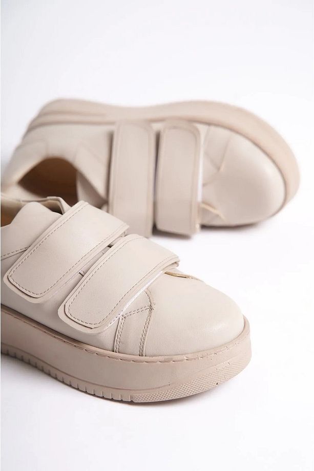Kalın Tabanlı Çift Cırtlı Spor Ayakkabı Günlük Ayakkabı Sneaker - 5