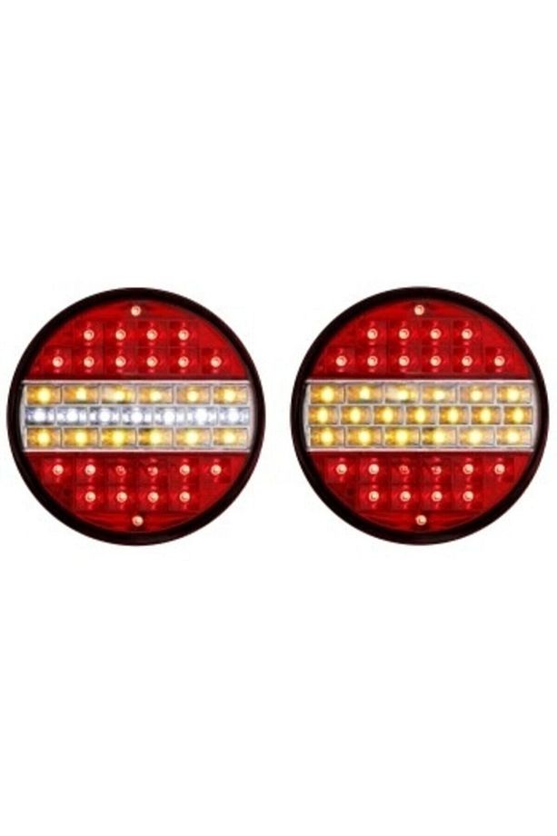 Hamburger Tip Ledli Stop Lamba 12 Volt Römork Karavan 4 Modlu 2 Adet - 3