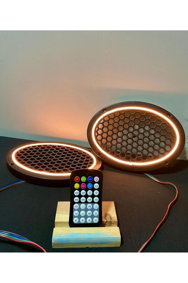 Kumandalı Neon Işıklı Oval Midrange Kapağı 12 Renkli 16 Modlu Oval Midrange Kapağı - 4