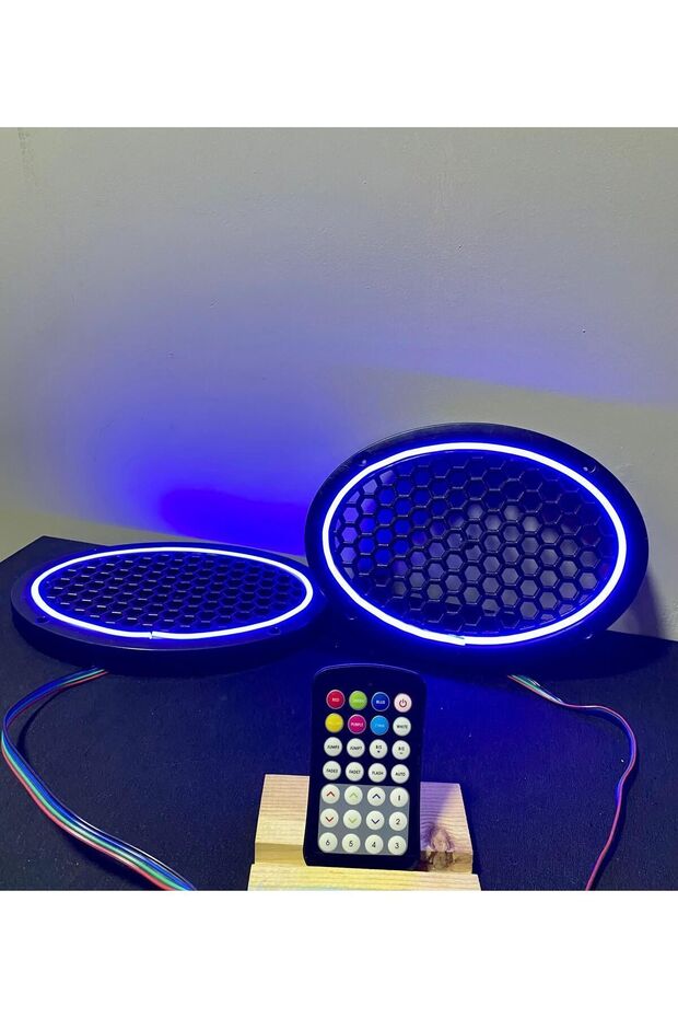 Kumandalı Neon Işıklı Oval Midrange Kapağı 12 Renkli 16 Modlu Oval Midrange Kapağı - 7