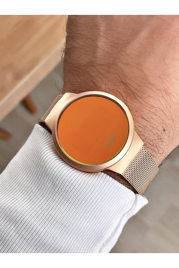 Rose Ve Renkli Cam Çelik Hasır Kordon Time Watch Tw.143.2rrr Unisex Kol Saati - 4