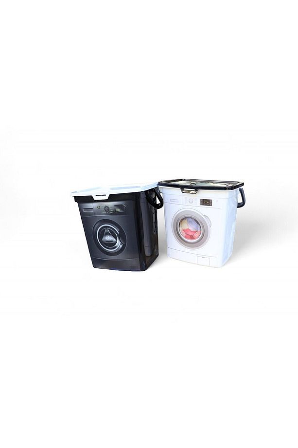 12 Litre Dekoratif Deterjanlık Deterjan Kutusu Deterjan Kabı - 6 6l Makine Şekilli (2li) - 3