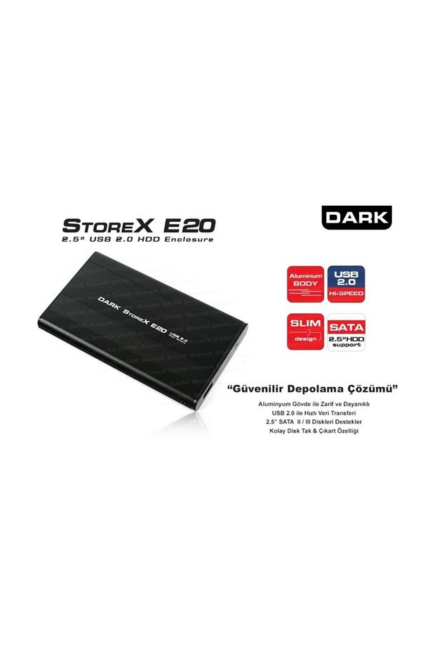 Storex E20 2.5" Usb 2.0 Full Alumınyum Sata Dısk Kutusu - 1