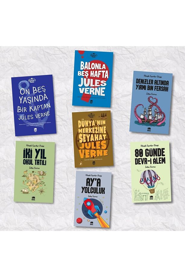 Jules Verne Çocuk Klasikleri 5-6-7-8. Sınıf 7 Kitaplık Okuma Seti - 1
