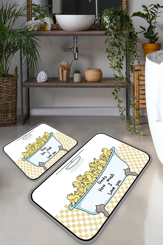 Ducks Set of 2 Bathroom Rug Bath Mat