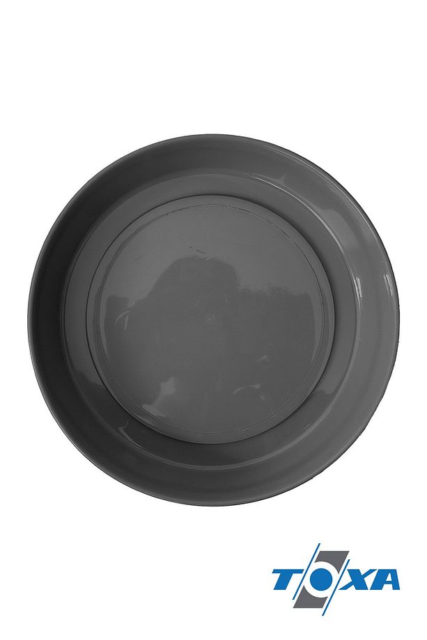 Saksı Tabağı 22cm Klasik Tabak No9 Tabak Gri Serinova Parlak Plastik Altlık - 4