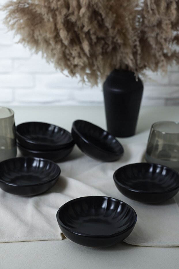 Matte Black Sirius Snack Bowl / Sauce Bowl 12 cm 6 Pieces 956