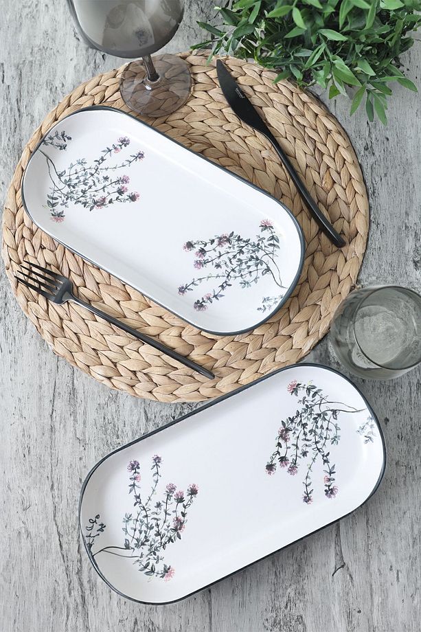 Çiçek Bahçesi Noyan Kayık Tabak 28 Cm 2 Adet 18938 - 3