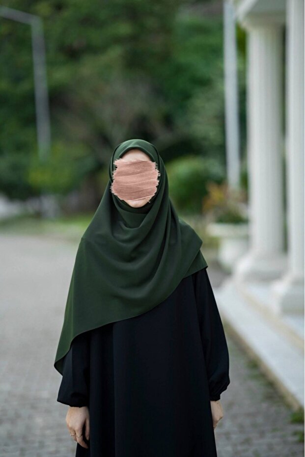 وشاح كاكي كبير الحجم من حرير المدينة