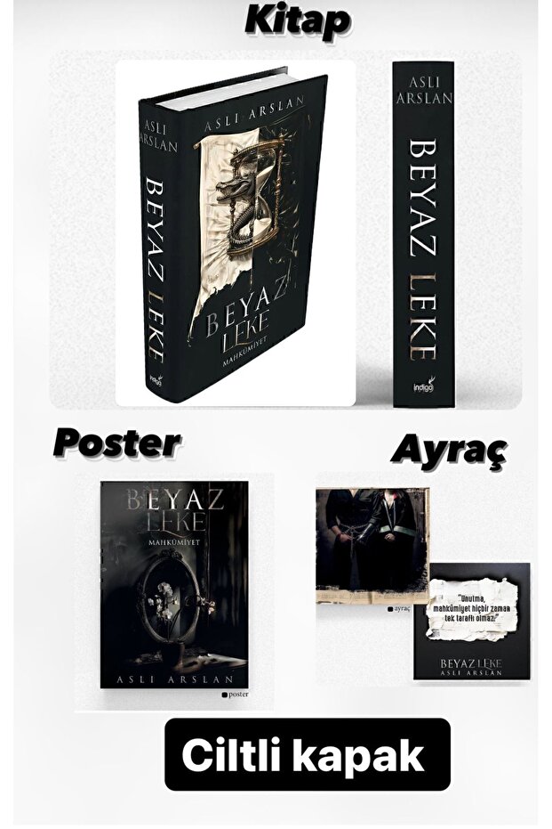 Beyaz Leke - Aslı Arslan (Hardcover) with Poster and Bookmark