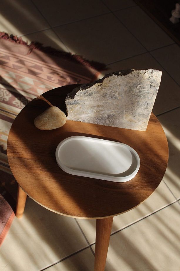 Vıvasto Dekoratif Oval Sunumluk Seti, Dekoratif Biblo Takı Tabağı, Saksılık,tütsülük,Mumluk - 5
