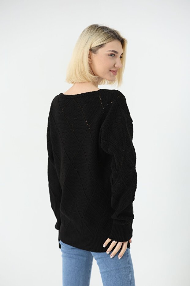 OVERSİZE AJURLU KAZAK - 8