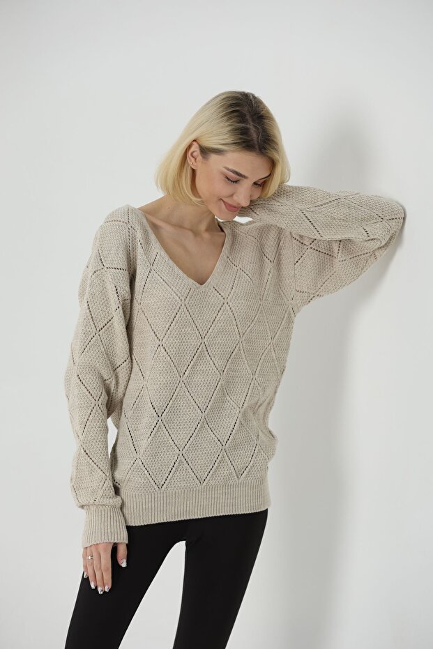 OVERSİZE AJURLU KAZAK - 3