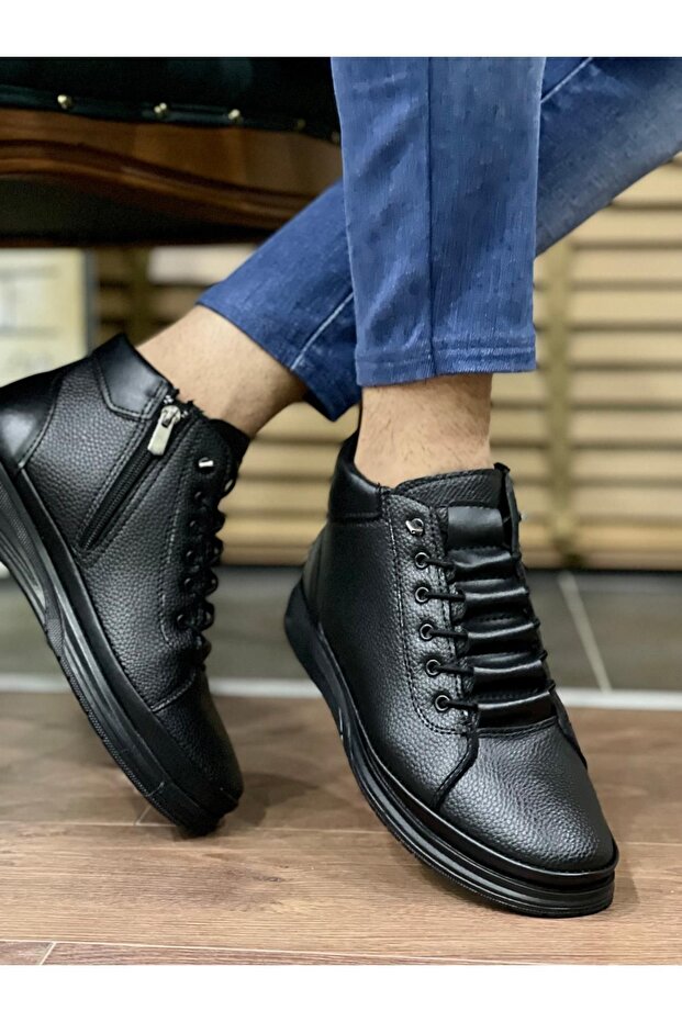 Victor Garantált férfi téli fűzős cipzáras csizma - 2