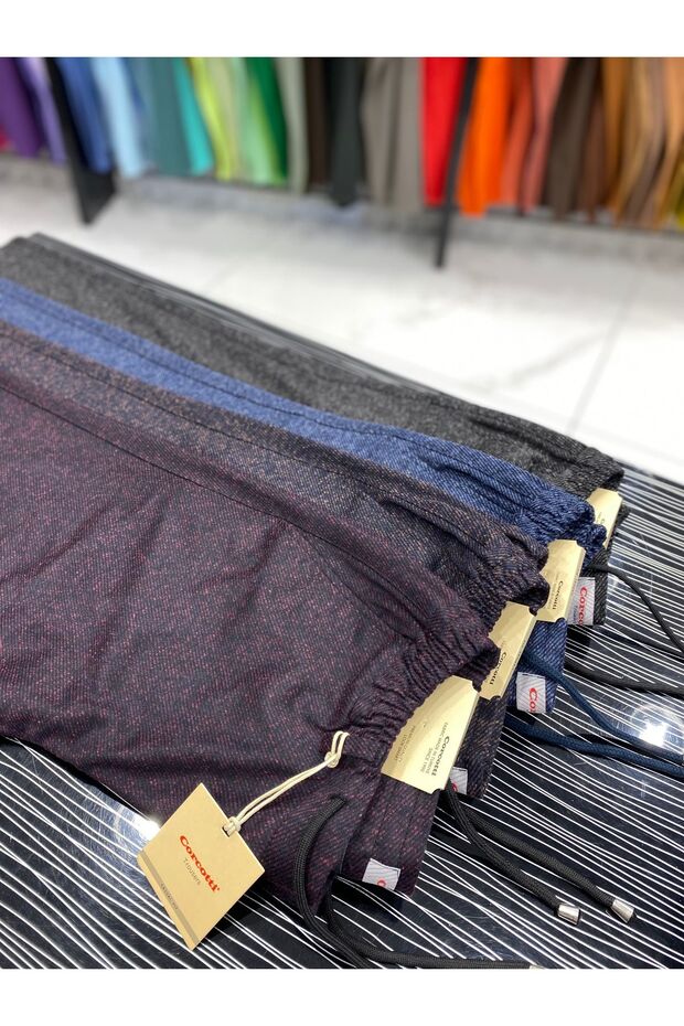 YÜN KLASİK BELDEN LASTİKLİ KIŞLIK PANTOLON - 3