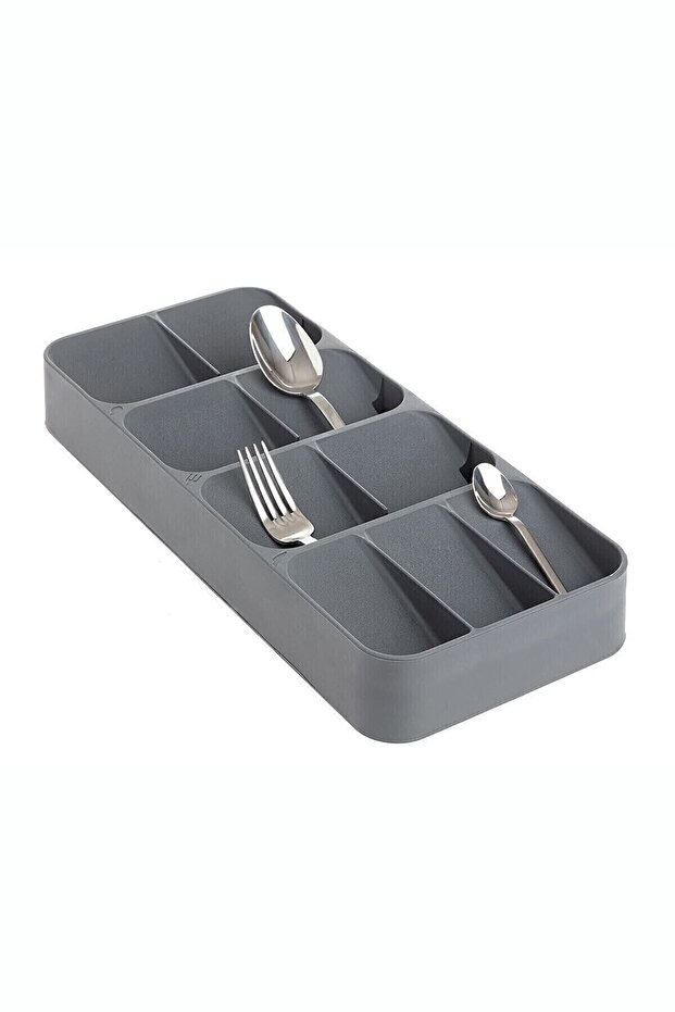 New Generation of 9 Compartments Spoon Holder Anthracite Drawer Organizer Cutlery Organizer