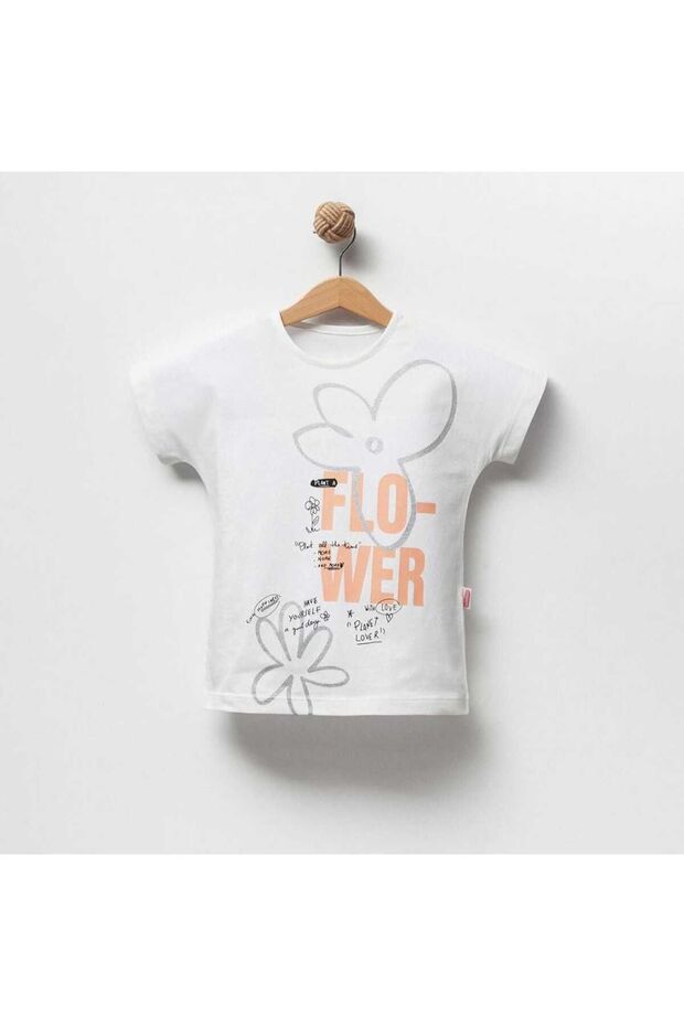 Girl's Flower Print T-shirt