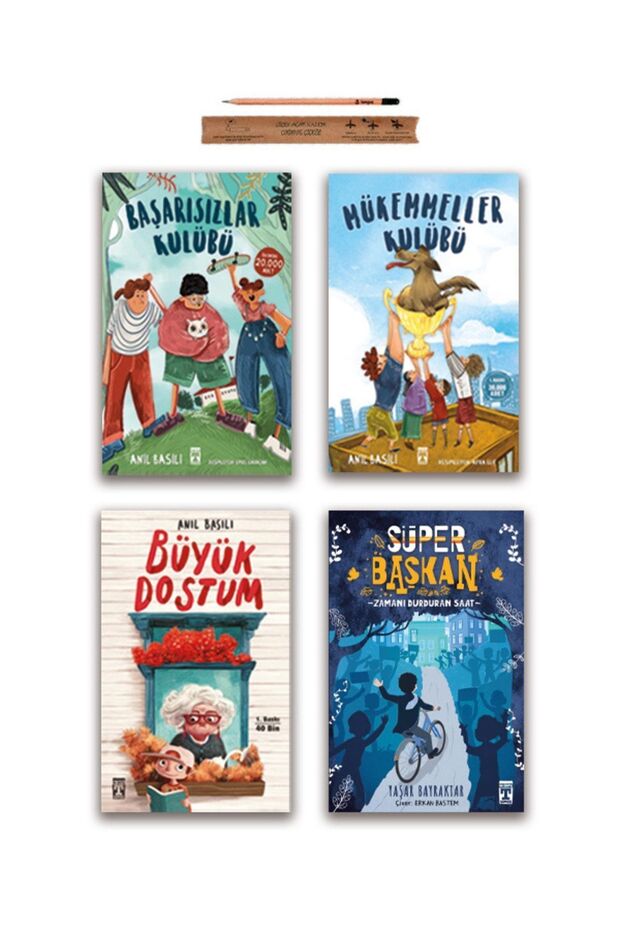 Mükemmeller Kulübü - Başarısızlar Kulübü - Büyük Dostum - Süper Başkan Set of 4 Books