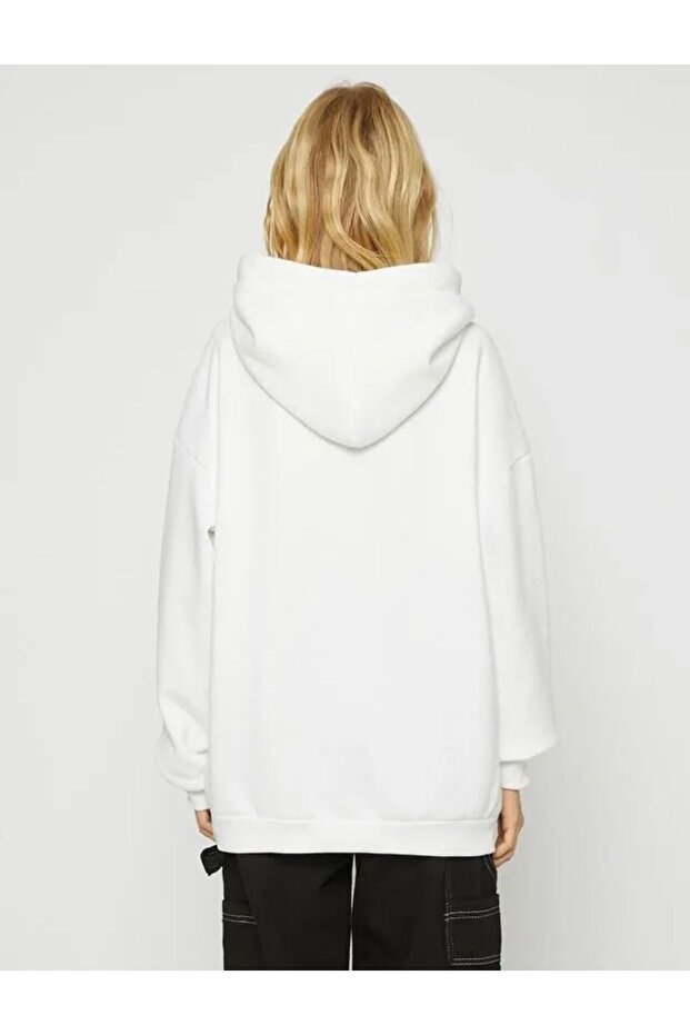 Kadın Kapüşonlu Basic Sweat - 4