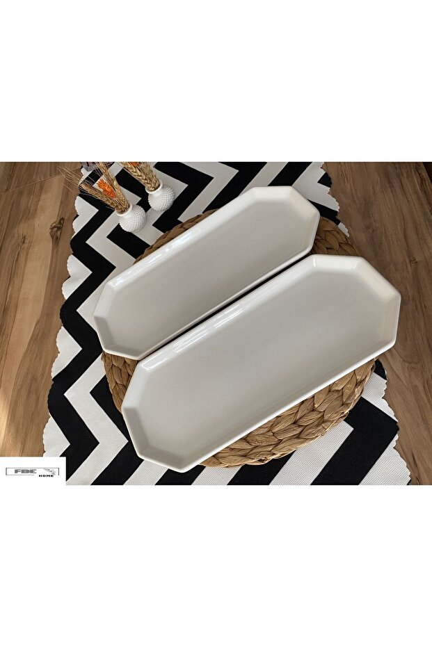 Long Rectangular Service & Presentation Base Set 2 Pieces - 3