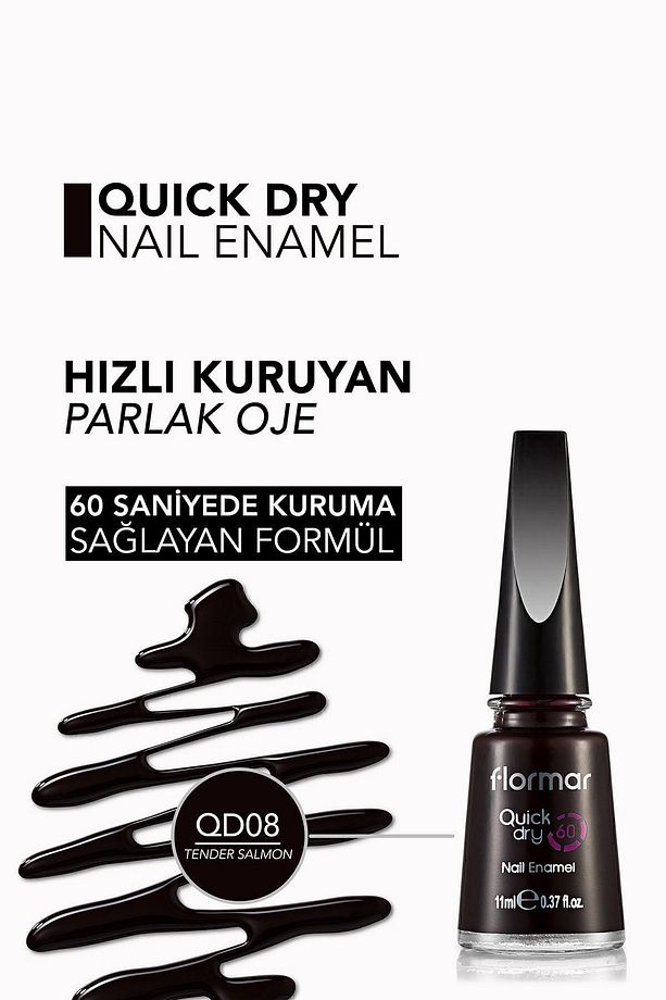 Oje - Quick Dry Nail Enamel QD08 Tender Salmon 8690604234028 - 4
