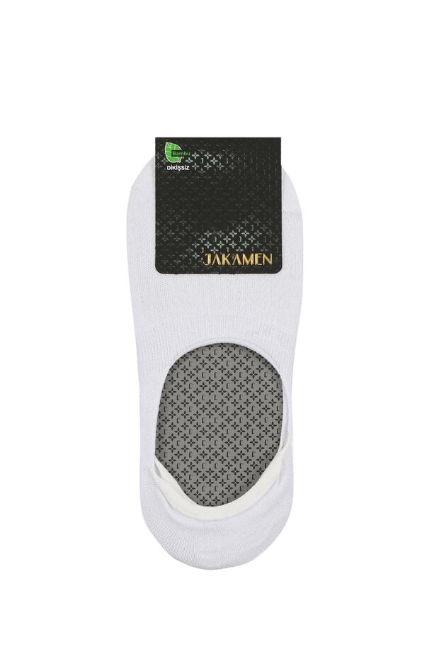Beyaz Bambu Babet Çorap - 1
