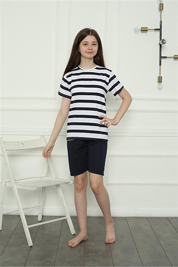 Girl's Combed Cotton Shorts Pajama Set 20406