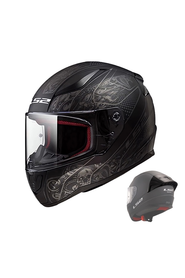 RAPID CRYPT MAT SİYAH KASK + SPOILER - 3