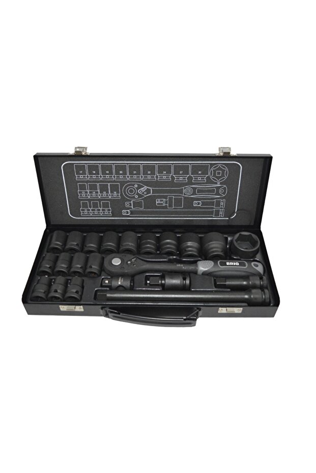 Socket set air 1/2 10-32mm 22 pieces