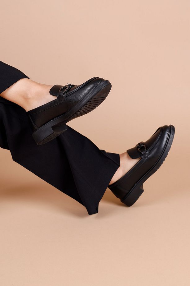 Mader Kadın Siyah Loafer Ayakkabı - 5