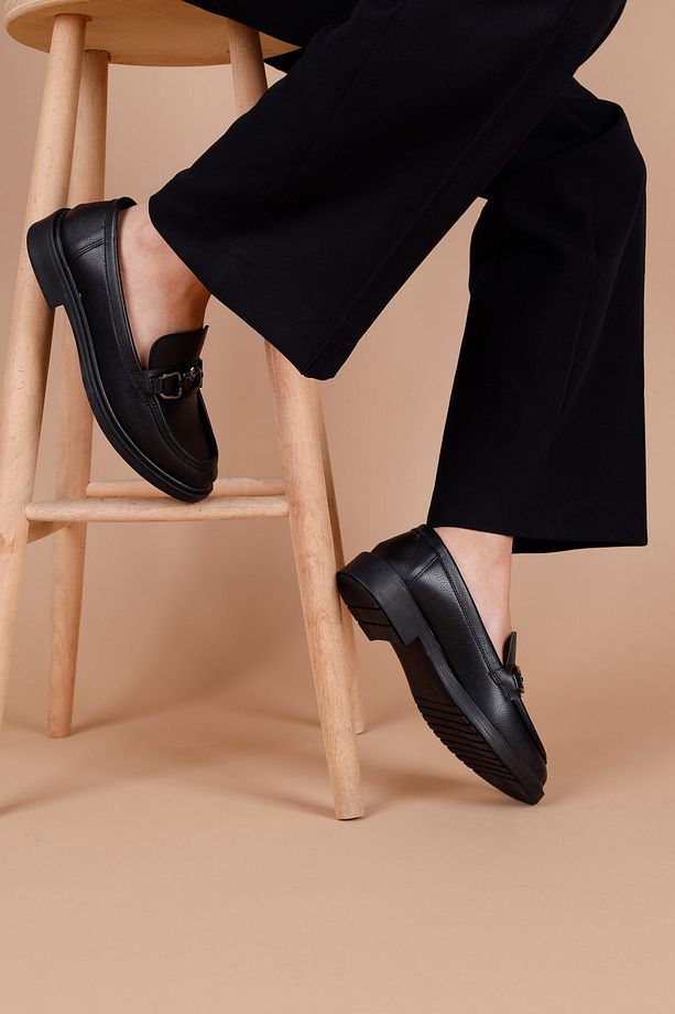 Mader Kadın Siyah Loafer Ayakkabı - 3