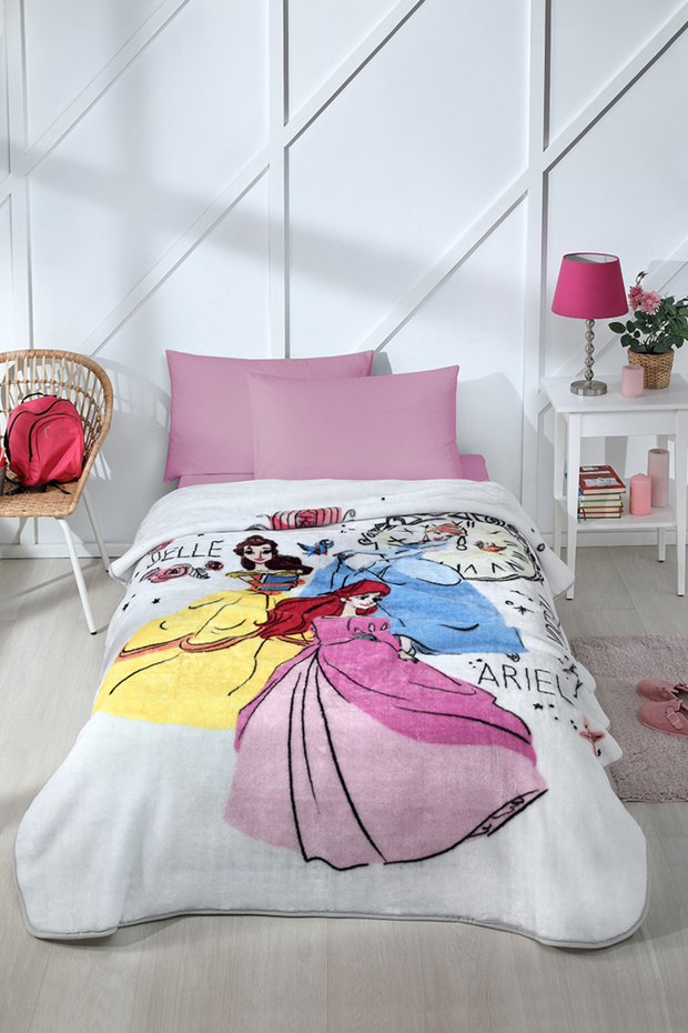 Princess Time Disney Licensed Single Children's Blanket 155X215 cm