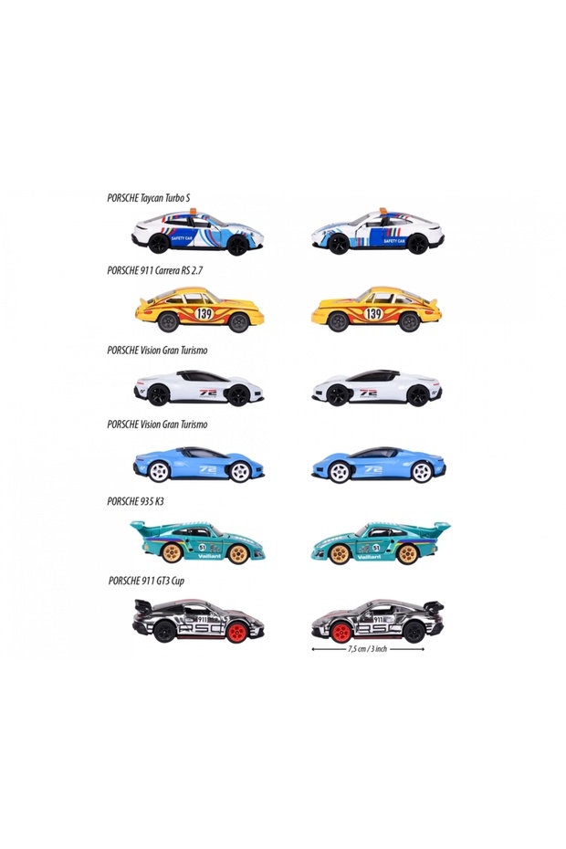 Porsche Deluxe Arabalar 6'lı Set - 3