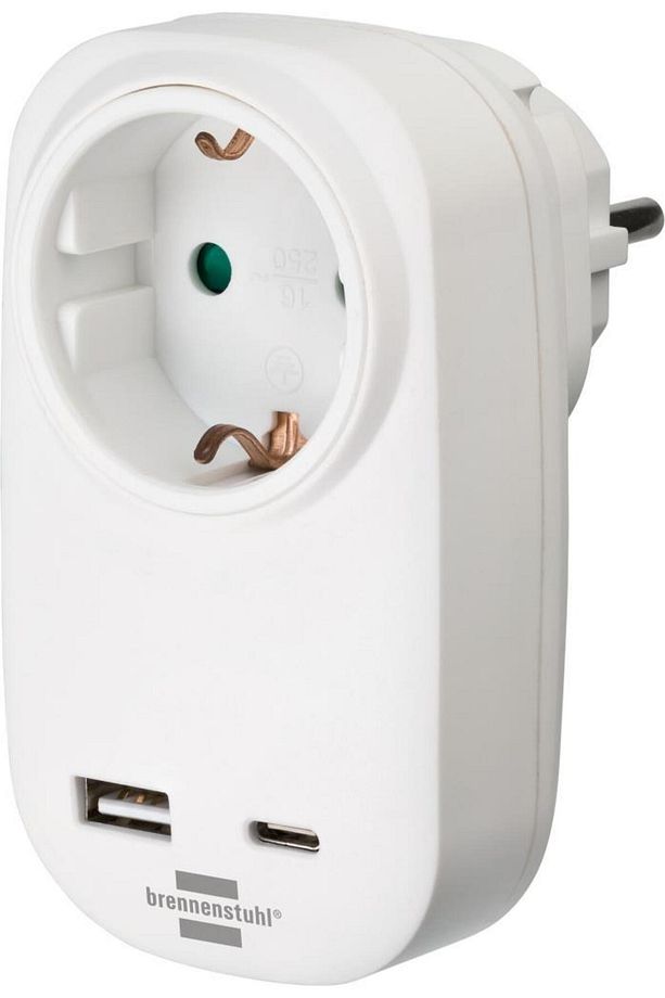 Premium Serisi Tek Soketli 18w Hızlı Şarj Özellikli 1 Typ-c 1 Usb' Li Şarj Korumalı P - 1