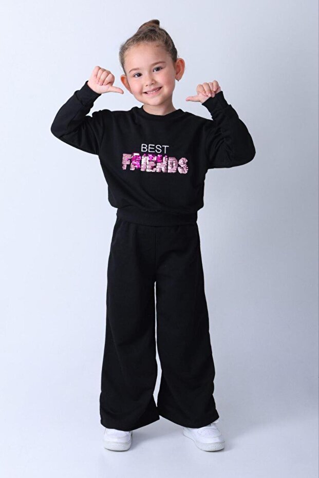 Best Friends Embroidery Detailed Suit Set