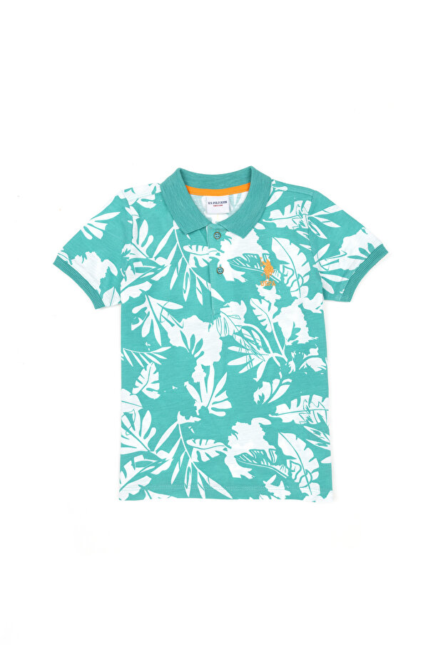 Boy's Mint Polo Collar T-Shirt 50263538-Vr090