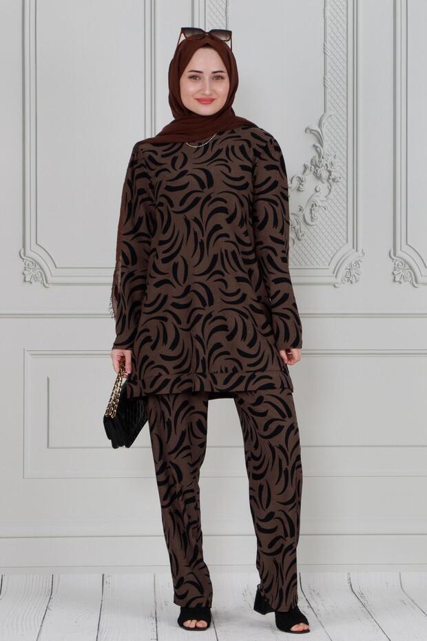 Brown Tulip Double Set - 1