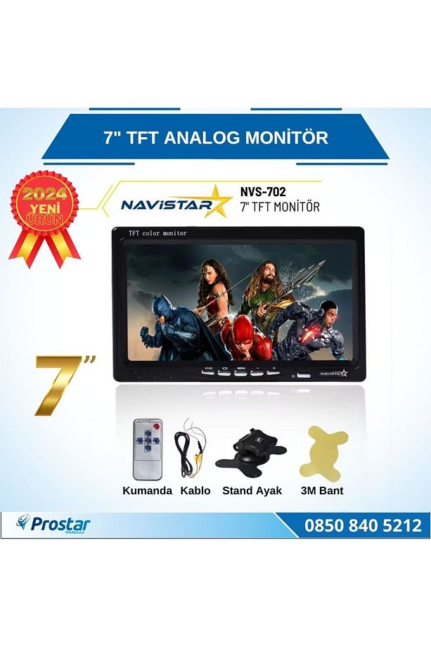 7" TFT 2 Adet Video Girişli Analog Monitör - 3