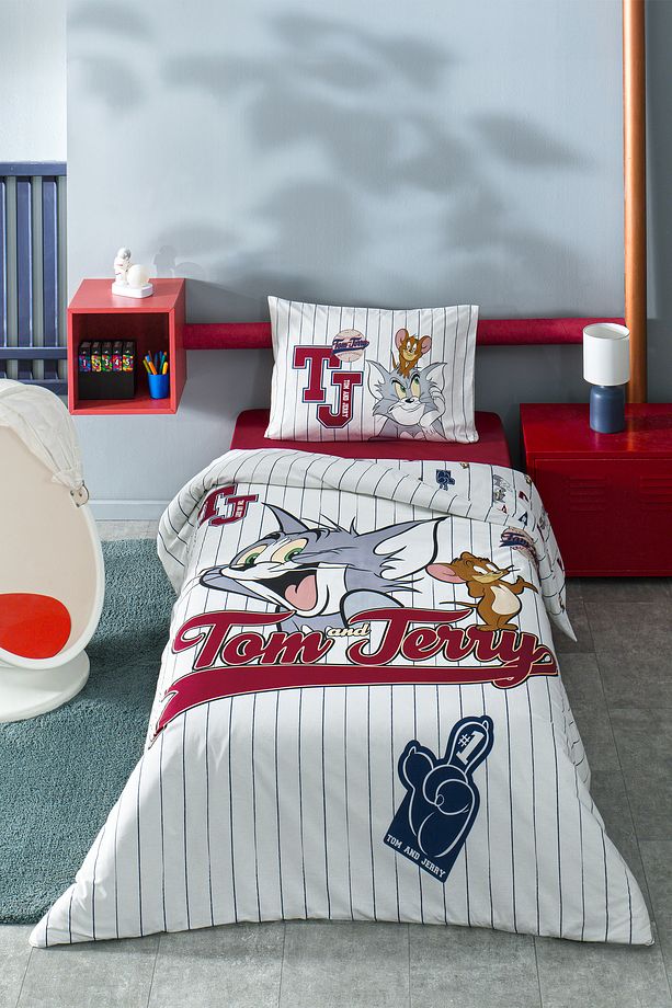 Tom & Jerry Team Tek Kişilik Lisanslı Çocuk Nevresim Takımı - 1