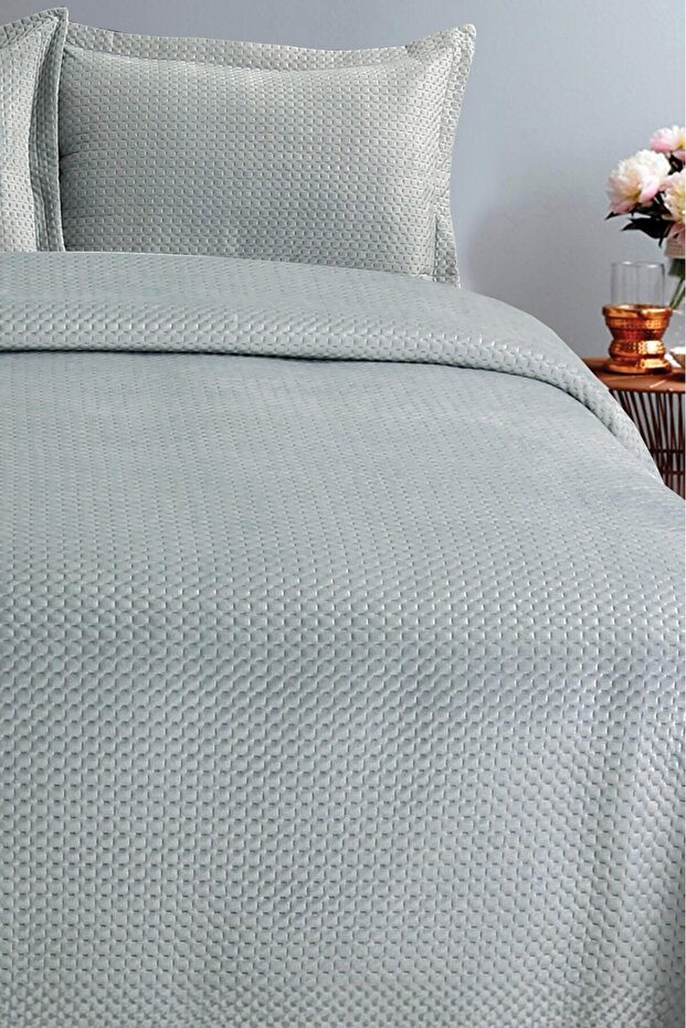 Lidia Double Bedspread Set - Gray - 2