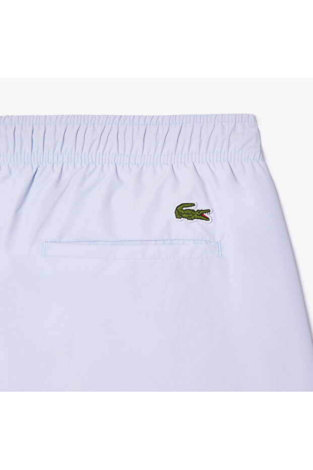 Erkek Baskılı Mavi Mayo Şort - 8