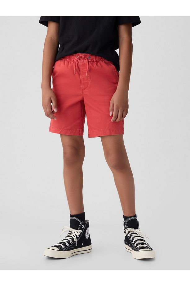 Erkek Çocuk Kırmızı Twill Easy Şort - 5