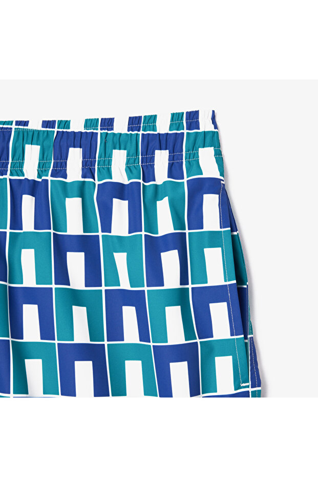 Robert George Erkek Baskılı Mavi Deniz Şortu - 6