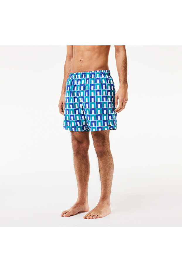 Robert George Erkek Baskılı Mavi Deniz Şortu - 2