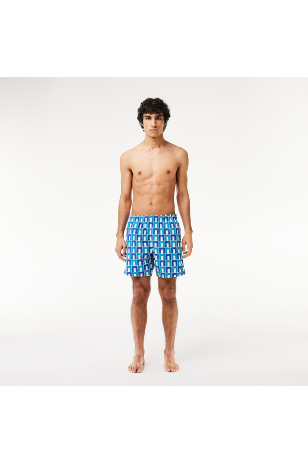 Robert George Erkek Baskılı Mavi Deniz Şortu - 1