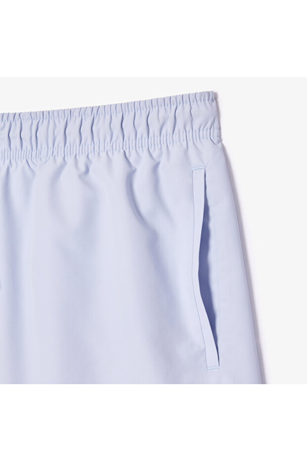 Erkek Baskılı Mavi Mayo Şort - 6