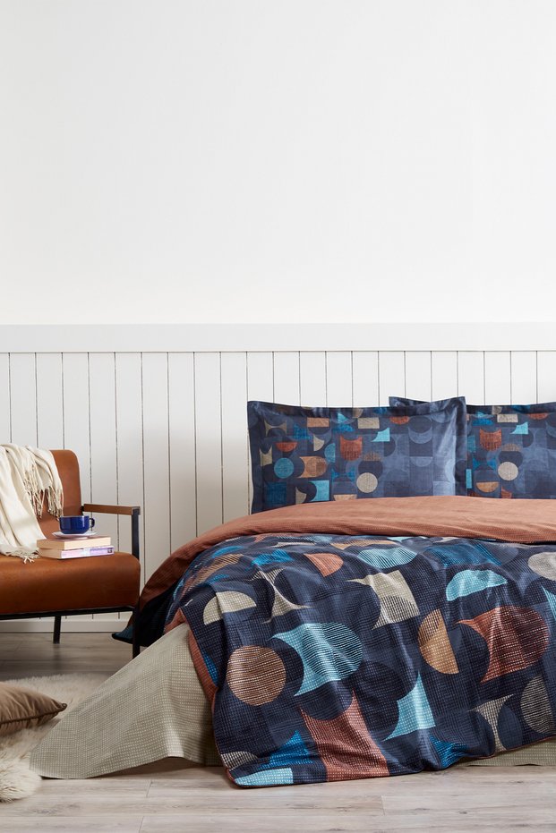 Colored Shape Single Duvet Cover Set