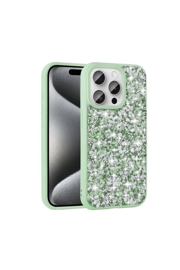 Case Compatible with iPhone 15 Pro Max Mobile Phone Case Shiny Rhinestone Design Linea Cover